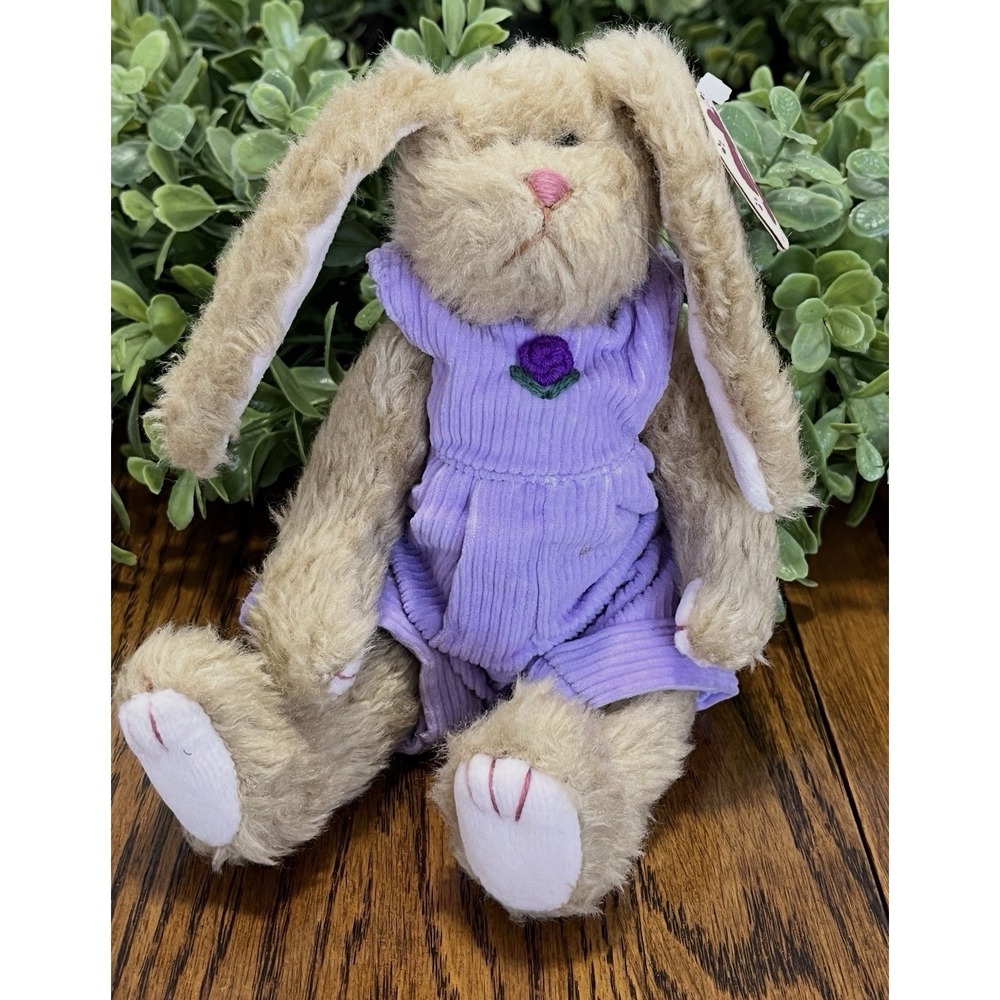 Ty Attic Treasures Iris Plush 9in Bunny Stuffed Animal‎ Rabbit Retired Tag 1993